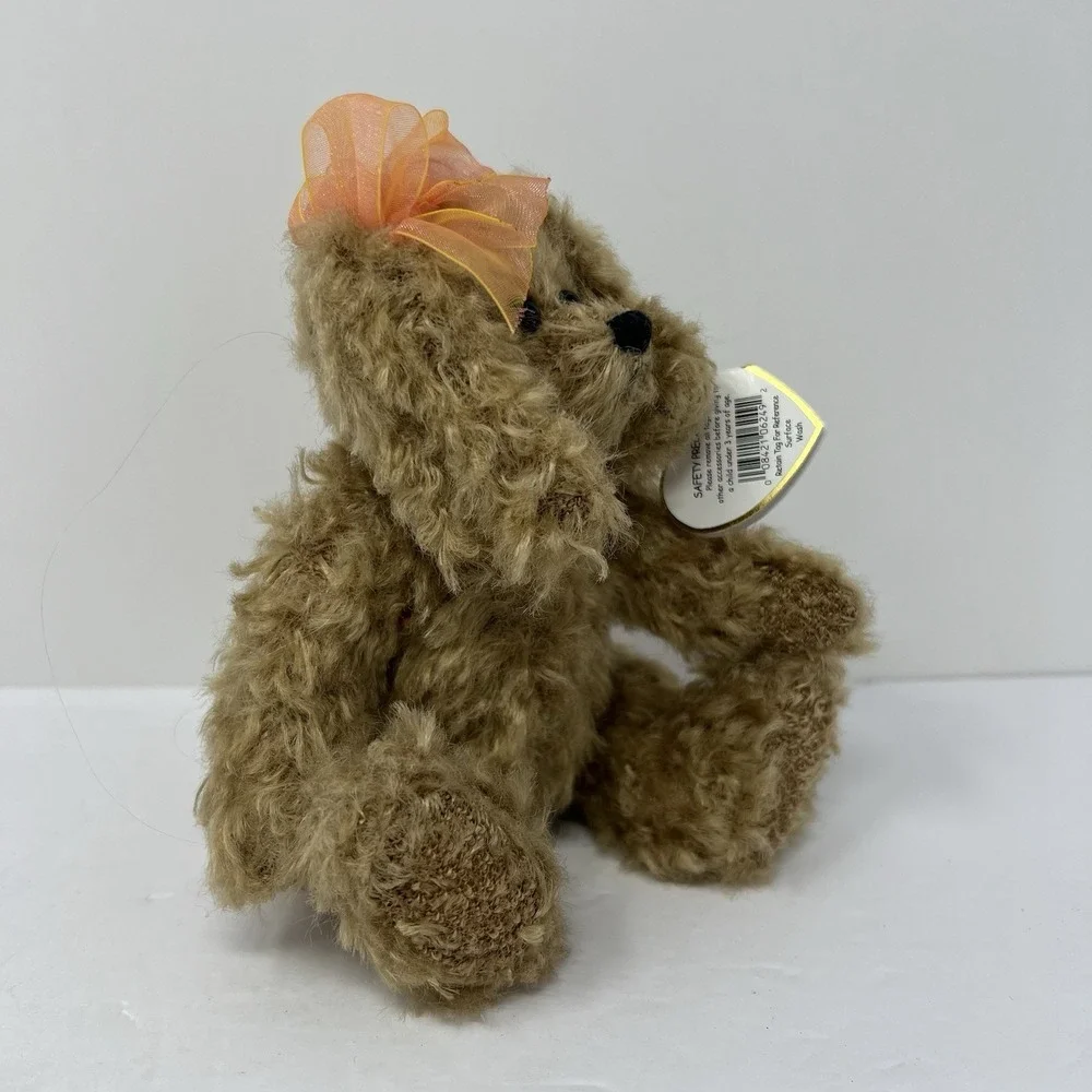 Ty Dog Plush Stuffed Animal Toy Attic Treasures CASSANDRA Pup w/ Bow 7